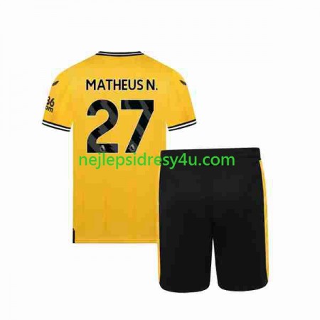 Fotbalový Dres Wolverhampton Wanderers Matheus Nunes 27 Dětské Domácí 2023/24